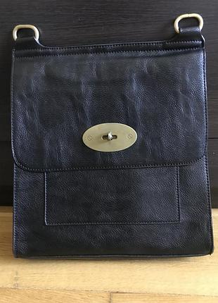 Шкіряна чорна сумка mulberry