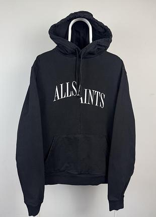 Худі з великим логотипом all saints dropour oth hoody oversize