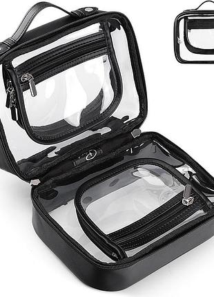 Двошарова прозора дорожня косметичка veki tsa approved toiletry bag
