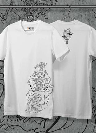 Футболка для подростка мальчика с принтом ван пис luffy 140un god размер s/m/l (рост от 164 до 182 ) anime10153