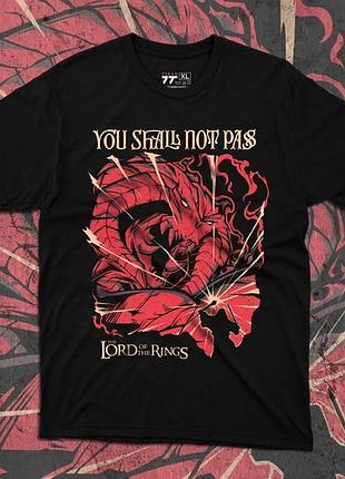 Футболка для подростка мальчика с принтом lotr barlog размер s/m/l (рост от 164 до 182 ) anime10768