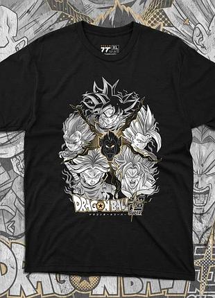Футболка для подростка мальчика с принтом dragon ball team размер s/m/l (рост от 164 до 182 ) anime10729