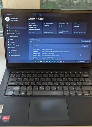 Ноутбук lenovo v14 g2 alc 82kc ryzen 5 5500u 20gb ram ssd 256gb