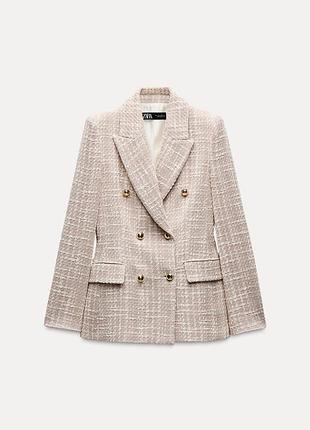 Пиджак твид zara