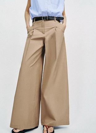 Жіночі широкі брюки з поясом zara s