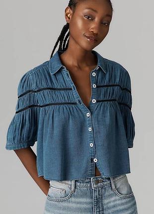 Неймовірна джинсова сорочка дорогий бренд maeve anthropologie