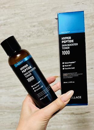 Тонер для обличчя з пептидами wellage hyper peptide skin booster toner 1000
