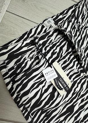 Стильні зебра-принт штани river island petite fashion fit