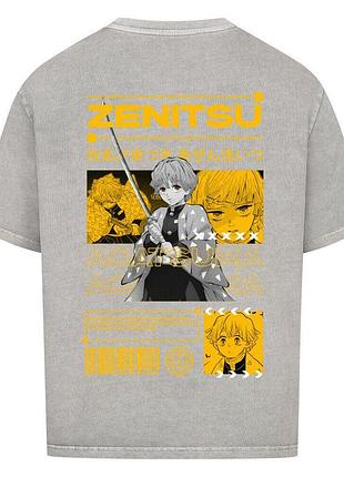 Футболка серая loys demon slayer x zenitsu x street