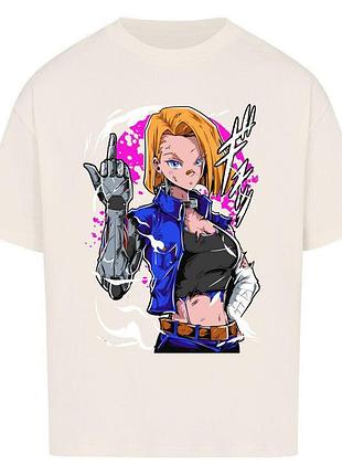 Футболка бежевая loys dragon ball x c18