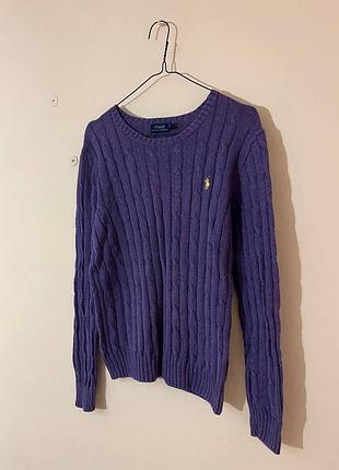 Фіолетовий вʼязаний светр від polo ralph lauren