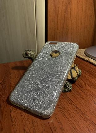 Чохол-накладка toto tpu shine case для iphone 6s plus, срібний