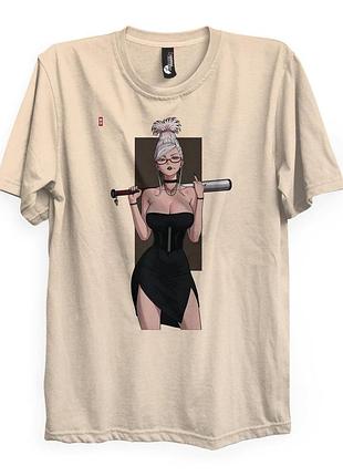 Футболка бежевая loys goth granny