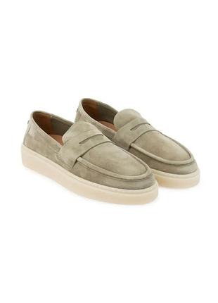Фірмові замшеві туфлі лофери fabiano ricci suede loafers vibe