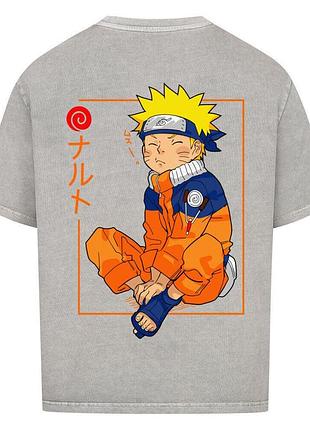 Футболка серая loys naruto kid x chilling x back print