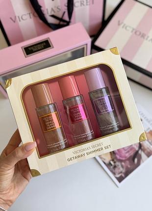 Подарунковий набір з 3-х міні спреїв з шиммером getaway shimmer set victoria’s secret