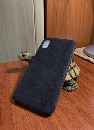 Чохол з альконтари чорний на apple iphone x