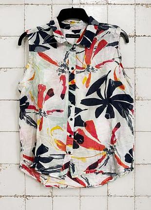 Лляна блузка без рукавів m&s collection (marks & spencer), розмір l