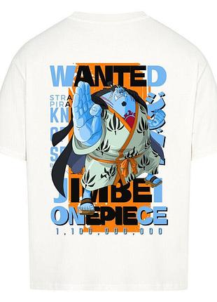 Футболка біла loys one piece x jimbei x wanted