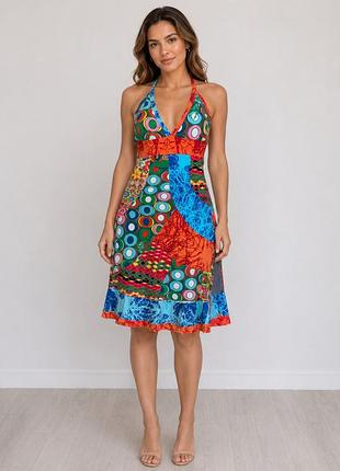 Літня різнокольорова сукня desigual