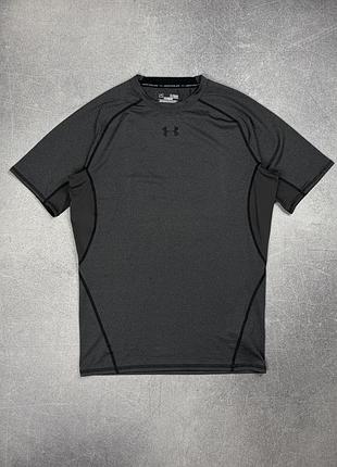 Under armour heat gear футболка компресійна спортивна термо сіра l xl