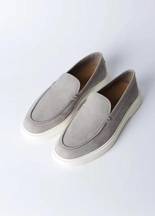 Фірмові замшеві туфлі лофери fabiano ricci suede loafers
