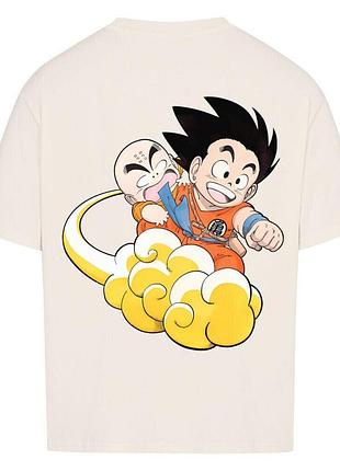 Футболка бежевая loys dragon ball