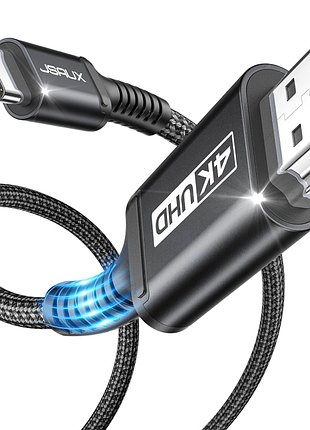 Кабель jsaux usb c - hdmi 2 м, кабель usb type-c - hdmi 4k uhd | (совместим с thunderbolt 3) для macbook pro 2018/2017, macbook air/ipad pro 2018, sams