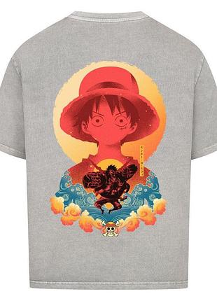 Футболка сіра loys monkey d. luffy
