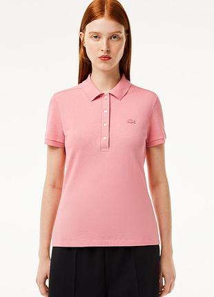 Lacoste поло жіноче   футболка-поло slim fit оригінал бренд lacoste  р.42