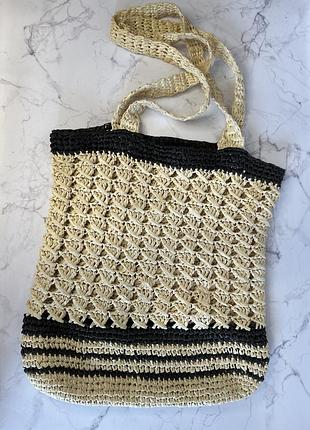 Плетена сумка/ соломʼяна сумка/ пляжна сумка zara