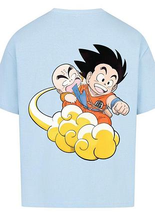 Футболка голубая loys dragon ball