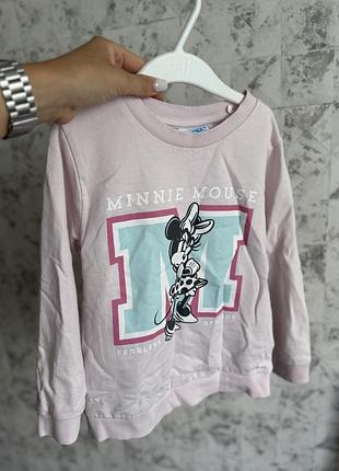 Світшот на дівчинку minnie mouse рожевий 6років