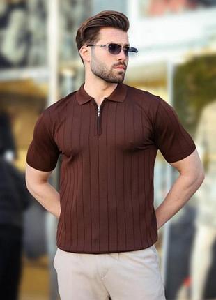 Футболка поло структурна madmext 7298 brown