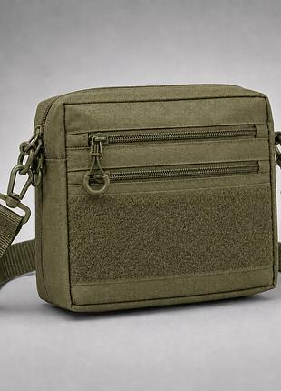 Чоловіча тактична сумка edc cordura 600d, сумка для патчів 25×20×5,5 см хакі