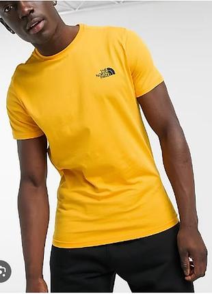 Футболка the north face simple dome t-shirt in yellow.