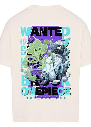 Футболка бежевая loys one piece x brook x wanted