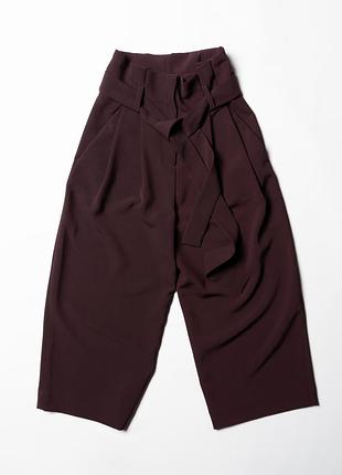 Cos burgundy belted extra wide-leg trousers [pwh017329]