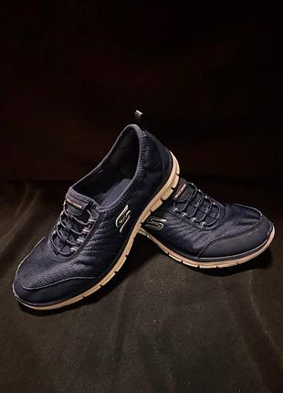 Skechers memory foam | легкі текстильні кросівки | темно-сині | оригінал