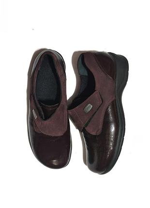 Ladysko burgundy  лаковые замшевые туфли повышенной комфортности австрия /15299/