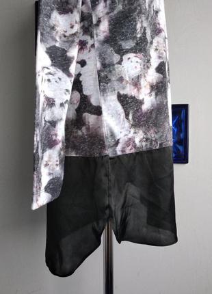🌹☕️ эффектный свитер/туника в цветочный принт лен в составе р-р s-m next 🌹☕️7 фото