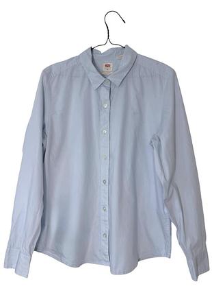 Голубая женская рубашка levis levi’s classic fit
