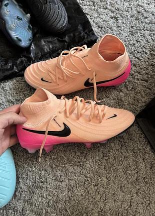 Футбольні бутси nike phantom luna ii elite fg у кольорі "peach/pink" (персиковий/рожевий)