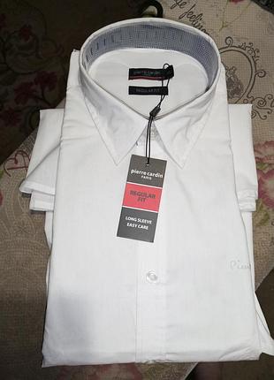 Pierre cardin paris новая с бирками мужская белоснежная рубашка xl regular fit