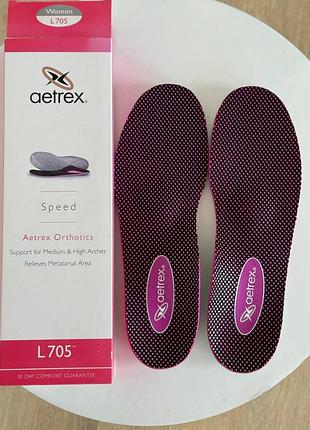 Спортивные стельки супинаторы aetrex orthotics l705 оригинал сша, размер 38,5