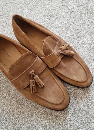 Zara mans suede shoes мужские замшевые лоферы