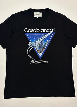 Футболка casablanca alliiir printed t-shirt in black size m
