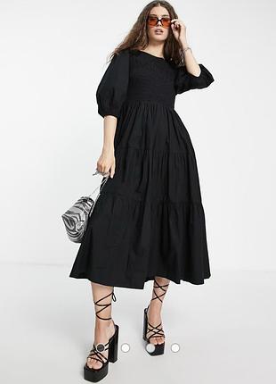 Дивовижна казкова чорна міді-максі сукня topshop