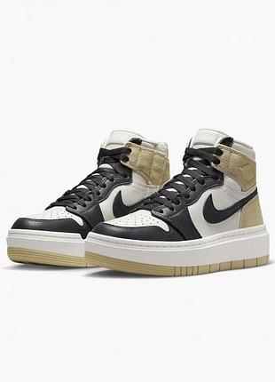 Air jordan 1 elevate high womens shoes beige/black dn3253-700
