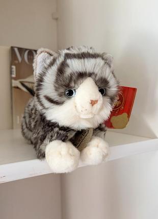 Мягкая игрушка серый кот keel toys